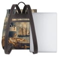 thumbnail image 3 of Balery Vintage Nautical Lighthouse Mochila de Cuero para Mujeres, Gran Capacidad, Bolsa de Viaje Multifuncional, Mochila de Cuero y Bolsa de Hombro para Mujeres, 3 of 4