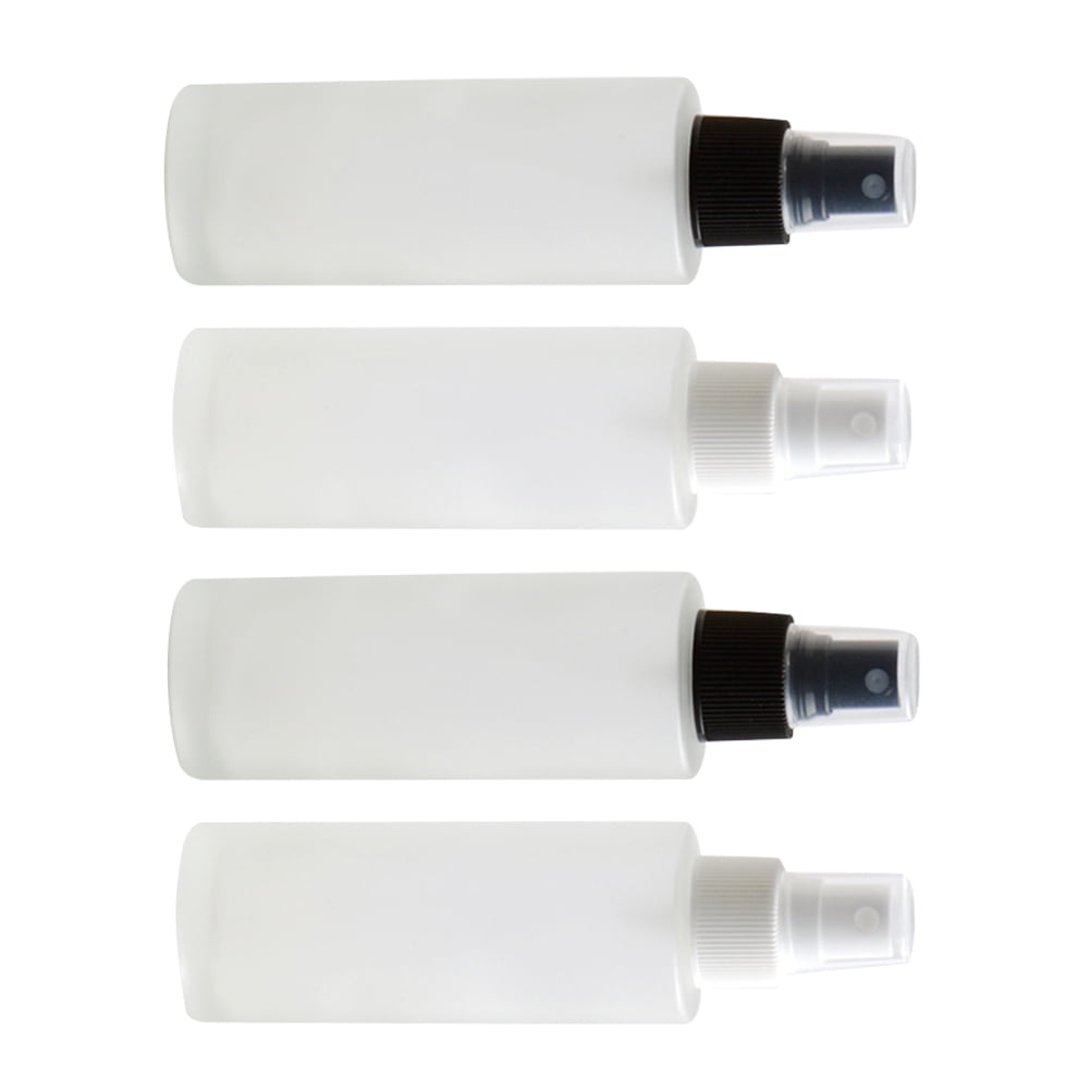 Tersarium 4pcs 100ml Frosted Empty Plastic Spray Bottles Travel Atomizer Portable Refillable Cosmetic Containers for Travel (Mixed Color)
