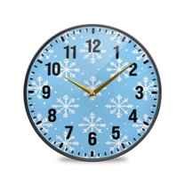 Yayeee Wall Clock Battery Operated 11.9" Silent Non-Ticking for Living Room, Snowflake Pattern