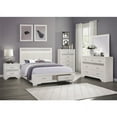 thumbnail image 3 of Lexicon Luster 6 Drawers Contemporary Wood Chest in White and Silver Glitter, 3 of 4