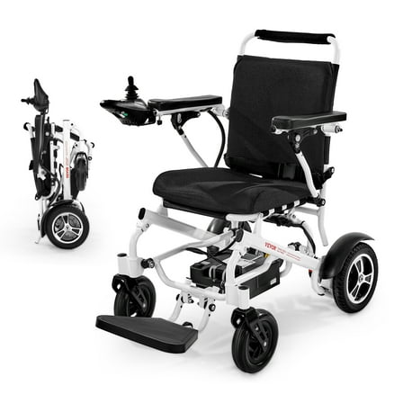 VEVOR Electric Wheelchair for Adults, 300lbs Capacity, Foldable & Lightweight Motorized Wheelchair, 13-Mile Long Travel Range, All-Terrain Powered Chair, Portable for Seniors & Disabled