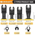 thumbnail image 2 of Cuchillas oscilantes para herramientas EXKRAEFT, 30 unidades, titanio, para metal, 2 of 8