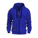 thumbnail image 1 of MHFRRA Sudadera con Capucha y Cremallera, Chaqueta con Cremallera Completa y Bolsillos Delanteros, Jersey Deportivo Ligero, Ajuste Cómodo E Informal Azul, 1 of 2