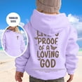 thumbnail image 5 of Chenglor Hoodies for Teen Girls Girls Sweatsuit Jesus Printed Hooded Sweatshirt Pullover, 5 of 7