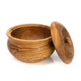 thumbnail image 3 of Rainforest Bowls Ripple Teak Wood Bowl with Lid 4-Pack, 3 of 5