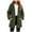 Army Green, variant on Womens Fleece Zip Up Jacket with Pockets Oversized Long Sherpa Hoodie Fuzzy Jackets Warm Teddy Coat (Grey, XXL)