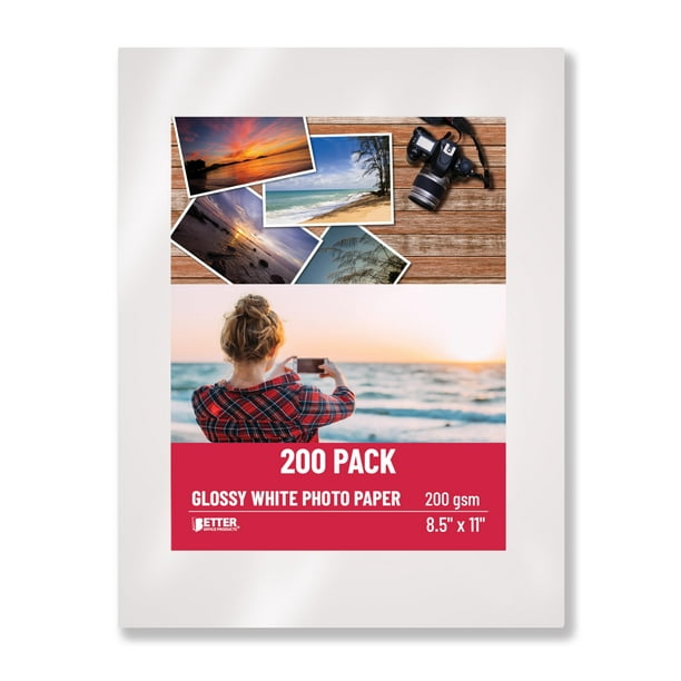 Papel Fotográfico Brillante Better Office Products 8.5x11 200gsm 200 Hojas