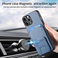thumbnail image 6 of Allytechgroup Cards Holder Back Case for iPhone 11 Pro Max, Vintage PU Leather TPU Shockproof Slim Kickstand Anti-Drop Protective Wallet Phone Case Cover for Apple iPhone 11 Pro Max, Blue, 6 of 8