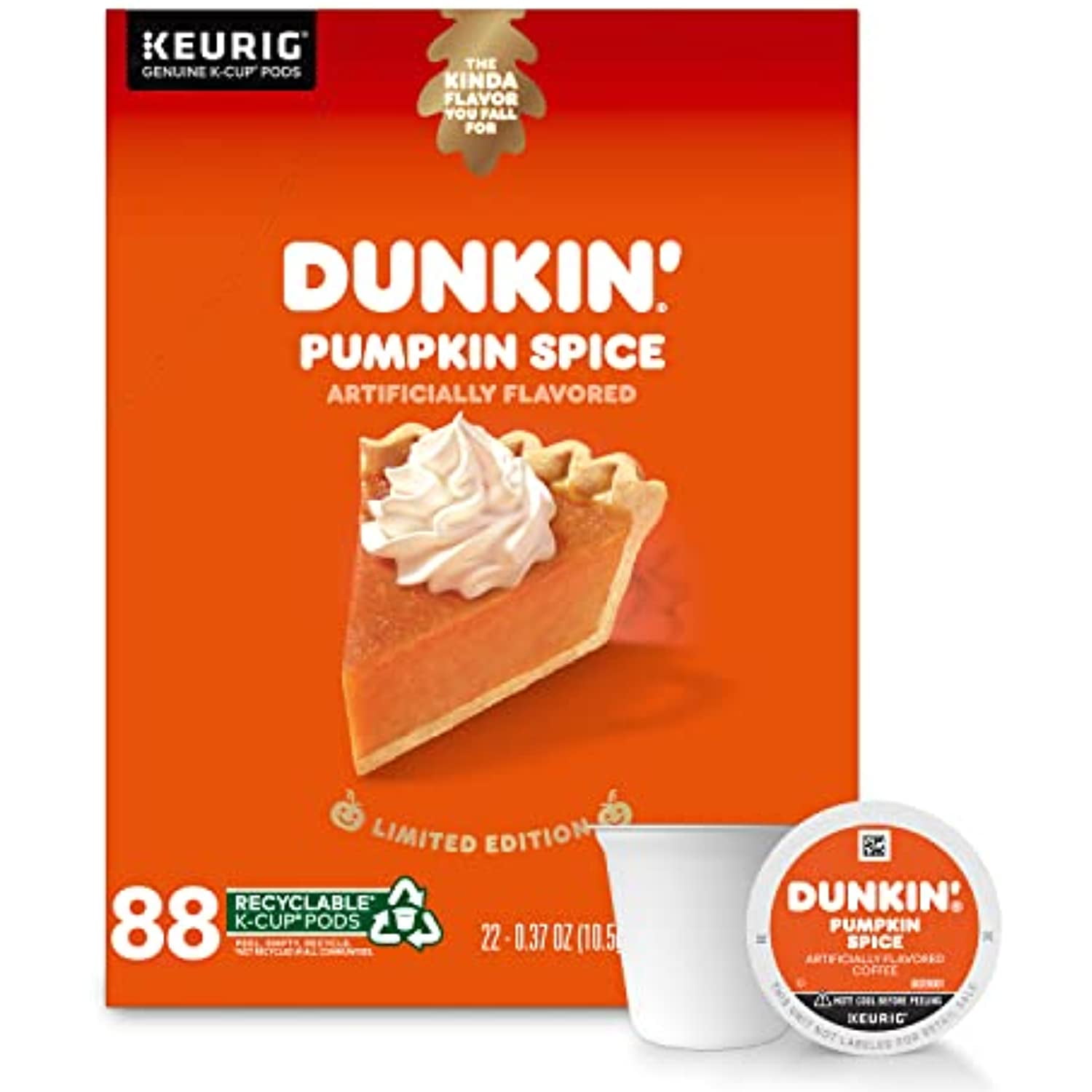Dunkin Donuts Coffee, Pumpkin Spice Flavored Coffee, K Cup Pods For