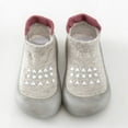 thumbnail image 2 of Quealent Baby Sock Shoes Baby Walking Shoes Non-Slip Breathable Slippers with Soft Rubber Sole Baby Boys Girls Sneakers Gray for Size 4, 2 of 5
