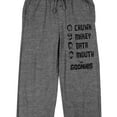 thumbnail image 2 of The Goonies Character Names Men's Gray Heather Sleep Pajama Pants-Large, 2 of 5
