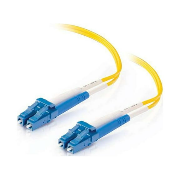 C2G 6m LC-LC 9/125 OS2 Duplex Single-Mode PVC Fiber Optic Cable - Yellow