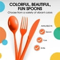 thumbnail image 5 of Exquisite Orange Disposable Spoons - Orange Plastic Spoons - 150 Count, 5 of 9