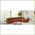 thumbnail image 5 of 122'' Modern L-Shaped Sectional Sofa with Chaise – Right Hand Facing, Stain-Resistant Fabric, No Assembly for Living Room | Orange | Foam,Polyester | Round Arms, 5 of 13