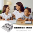 thumbnail image 4 of Magnesium Pencil Sharpener Double Holes Graphite Pencils School Crayon Sharpener Stationery Accessories For School Classroom 4pcs, 4 of 6