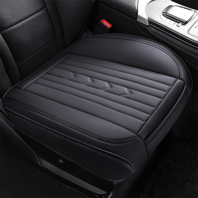 Antqov Leather Car Seat Cushion All Season Car Cushion Fully Enclosed Leather Seat Cushion Seat Cover Breathable Seat Cushion for Car