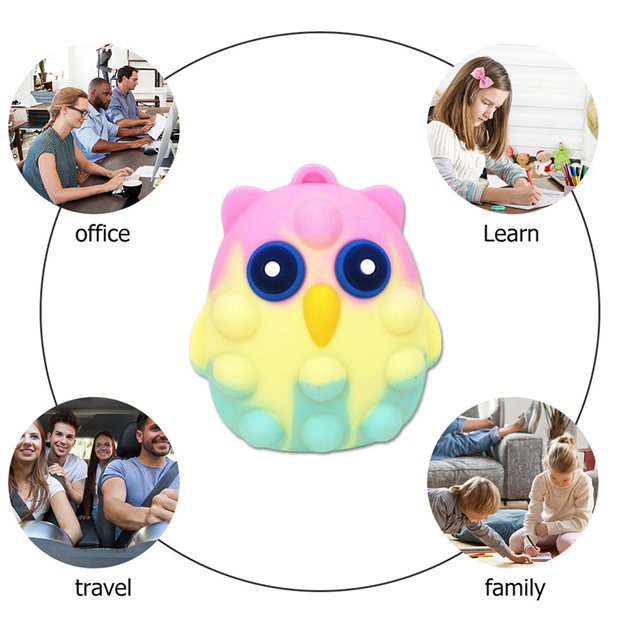 Silicona 3D Owl Ball Shape Anti-StressToys (Macaron) Ndcxsfigh Nuevos Originales