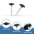 thumbnail image 3 of Uxcell Tee Thumb Screws, Carbon Steel Tee Wing Knobs for Hand Tightening Applications M8 x 70mm, 3 of 7