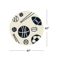 thumbnail image 4 of Mainstays Sports Round Indoor Rug, 47" Round, 4 of 6