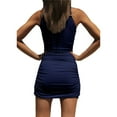 thumbnail image 2 of Women's Scoop Neck Sleeveless Tank Dress Ruched Mini Bodycon Dress, 2 of 2