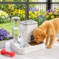 thumbnail image 5 of CHJK Automatic Dog Cat Feeder and Water Dispenser Combo, 1.2L Large Capacity Pet Food and Water Station with Integrated Bowl for Multiple Pets (Gray), 5 of 6