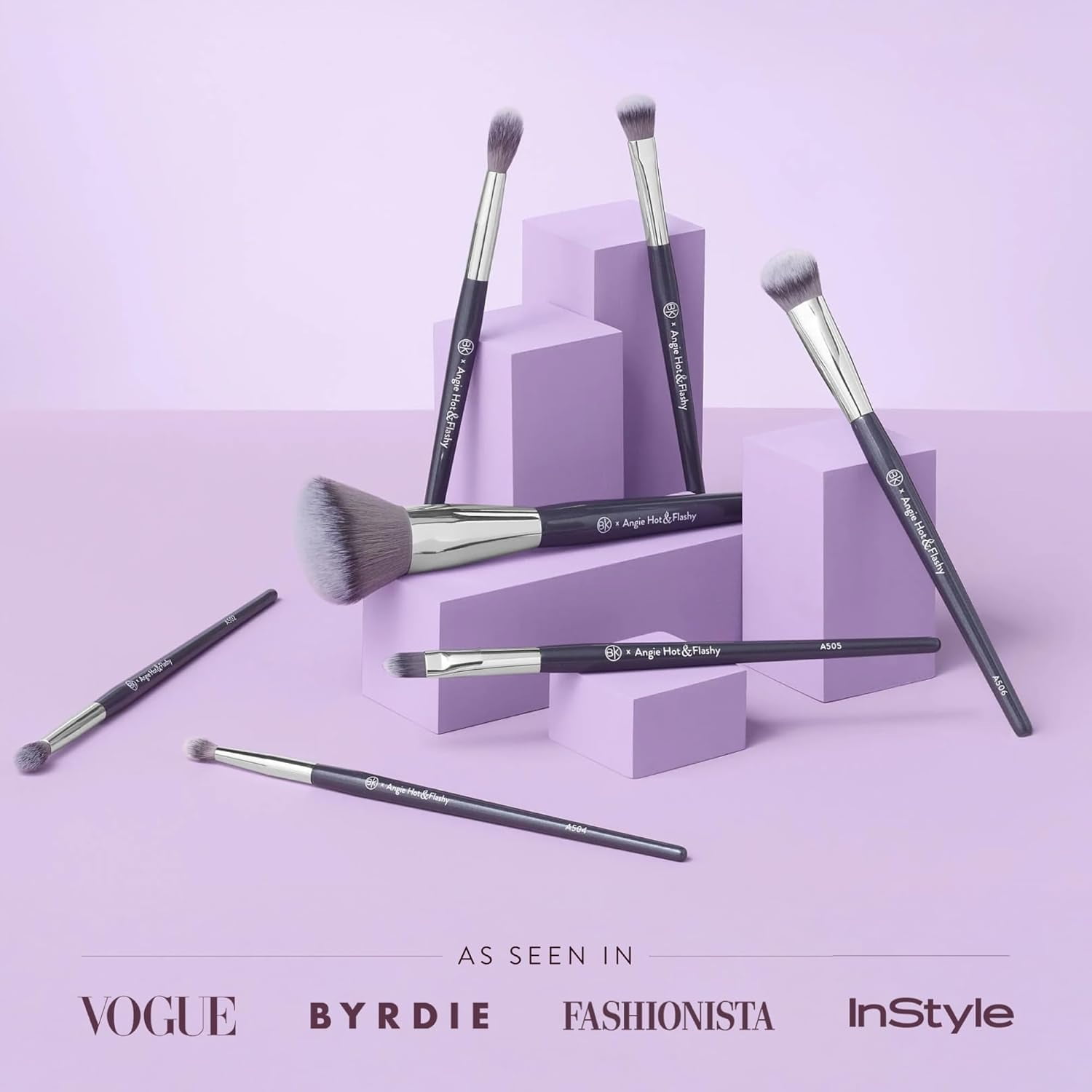 Pozyie BK Beauty Brush - Viral Under-Eye Concealer, Eye Shadow, | Bronzer, Blush & Highlighter with Powder Puff Makeup Brushes Seven Essentials for a Flawless Look