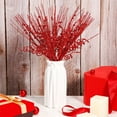 thumbnail image 3 of Duslogis 16Pcs Christmas Tree Picks and Sprays Sparkle Glitter Curly Ting Ting Branches 14 Inch Artificial Berry Picks Decorative Sticks for Wedding Vase Fillers Xmas Tree Wreath DIY Decor(Red), 3 of 7