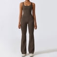 thumbnail image 2 of Bibifish Womens Yoga Jumpsuit Solid Sleeveless Soft Stretchy Yoga Gym Daily Hollowed Out Back Onesie Lift Sports Fitness Activewear, 2 of 6