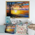thumbnail image 3 of Designart 'Tree Near The Lake in Evening' Traditional Framed Art Print, 3 of 4