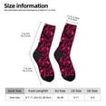 thumbnail image 2 of Rateoe Burgundy Tie Dye for Women Casual Calf Socks - Cute Crew Socks - Thin Soft Above Ankle Socks Size 5-11, 2 of 6