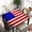 American Flag Texture 3, variant on Brown Wooden Boards Texture Table Topper Cap for Dining Kitchen Home Party Suit for 36"x36" Square Folding Table Style97