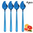 thumbnail image 2 of Coofit 4 Pcs Cuillère à Pamplemousse Robuste en Acier Inoxydable Dentelée Cuillère à Dessert Cuillère à Fruits, 2 of 10