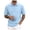 Sky Blue, variant on Zshosam Golf Shirts for Men Men's Muscle V Neck Polo Shirts Slim Fit Short Long Sleeve Golf T-Shirts Ribbed Knit Soft Tees Size XXL,(Brown XXL)