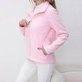 thumbnail image 5 of Bzhegqhd Women's Casual Solid Color Full Zip Fleece Jacket No Hood Lightweight Warm Long Sleeve Versatile Outdoor Midlayer, 5 of 5