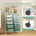 thumbnail image 2 of Resenkos 15-Drawer Utility Rolling Cart - Multi-Use Storage Solution, Lime Green, 2 of 8