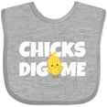 thumbnail image 3 of Inktastic Chicks Dig Me Boys Baby Bib, 3 of 4