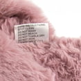 thumbnail image 6 of Gold Coast Women's Open Toe Cross Over Plush Slippers in Pink, Small, 6 of 6