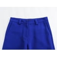 thumbnail image 4 of HH TRAF Pantalones largos elegantes para mujer, pantalones de cintura media sólidos con bolsillos y cremallera, pantalones de verano para mujer, pantalones acampanados con botones, pantalones de lino, 4 of 4