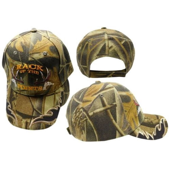 Rack Up The Points Hunting Deer Camouflage Camo Embroidered Cap Hat CAP899