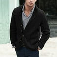 thumbnail image 2 of Autumn And Winter Men's Knitted Cardigan Fashion Casual Long Sleeve Lapel Pocket Flower, 2 of 8
