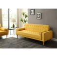 thumbnail image 2 of Passion Furniture PF-G834A-S Andrews 85 in. Flared Arm Polyester Straight Sofa in Yellow, 2 of 5