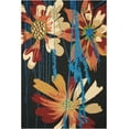 thumbnail image 2 of Nourison South Beach Indoor/Outdoor Traditional Floral Black 5' x 7'6" Area Rug, (5' x 8'), 2 of 7