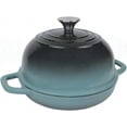 thumbnail image 3 of Cyan Enameled Cast Iron Dutch Oven for Bread Baking, 5 Qt with Dome Lid, Sourdough Bread Pan, 3 of 5