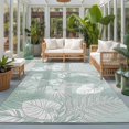 thumbnail image 2 of Area Rugs 4'x6'. Tropical Leaves Carpet Runner Indoor Outdoor Rugs Home Decor Aesthetic, Light Green Monstera Palm Leaf Botanical Non Slip Mats Washable Accent Rug for Living Room Bedroom, 2 of 8
