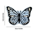 thumbnail image 3 of Btomtd 19.68' x 23.62' Butterfly Patten Bath Rug Floor Mat Thick Patterned Surface Stain Shield Special Shape Home Carpet Decor, Blue-L, 3 of 6