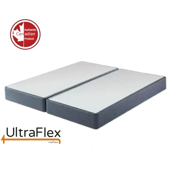 UltraFlex Premium Wood Boxspring Foundation (Base) For Mattress Support (Made in Canada)- Available in Double (Split), Queen (Split) and King Size (Split)