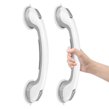 TSV 2pcs Shower Grab Bars, Suction Cup Anti-Slip Safety Handles, Bathroom Safety Assist Rails for Elderly