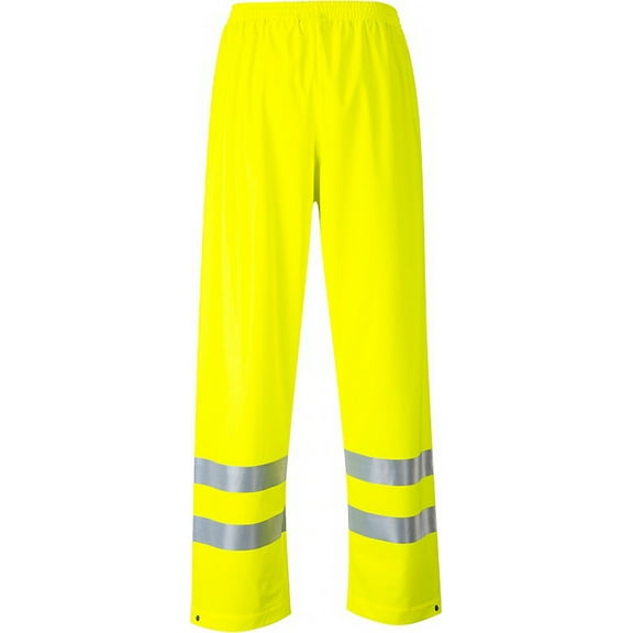 Portwest FR43 Mens Lightweight Waterproof Sealtex Flame FR Hi-Vis Pants Yellow, X-Large