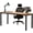 Teak & Black, variant on SOGES 63 inches Large Gaming Desk Computer Desk Workstation Office Desk White