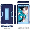thumbnail image 4 of Dteck Case With Screen Protector For Samsung Galaxy Tab A 8.0 SM-T290 2019 Released (8.0 inches),Shockproof Rubber Armor Hybrid Case Kickstand Hard Protective Cover ,Navy+Blue, 4 of 6